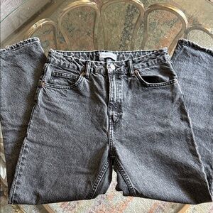 Zara  Charcoal Straight Jeans